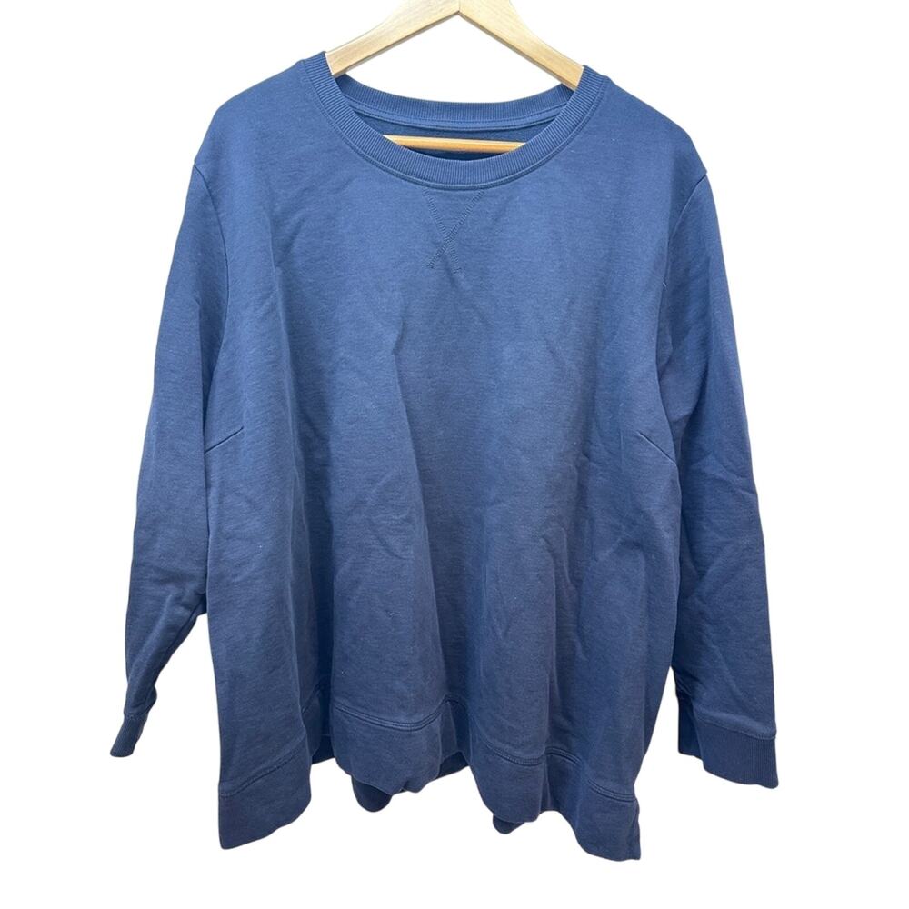 Athleisure Womens Sweatshirt - Navy Blue Plus Size‎ 30/32